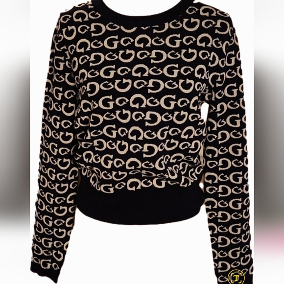 NWT ❗️ Guess navy and white logo sweater size medium - Picture 2 of 13